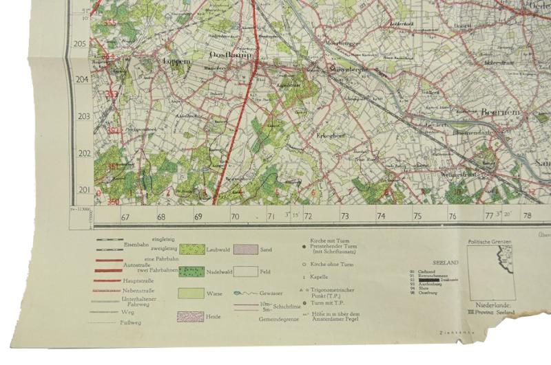 German Roadmap 'Sluis' Holland 1941