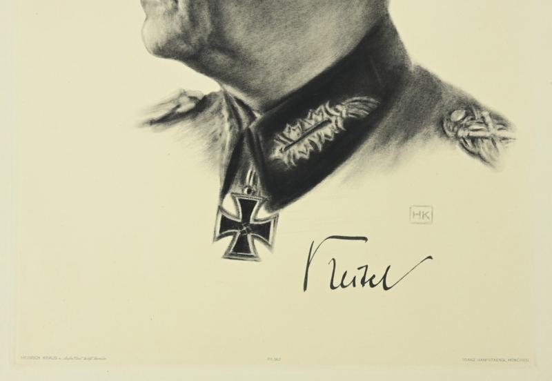 German Third Reich Litho 'Generalfeldmarschall Wilhelm Keitel' by Heinrich Kraus