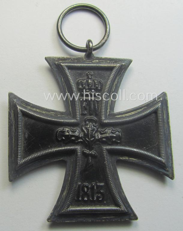 WWI-period: 'Eisernes Kreuz II. Klasse' (being a fully untouched and maker-marked example that comes with its fairly long-sized ribbon ie. 'Bandabschnitt')