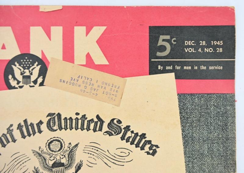 US WW2 Yank Magazine December 28,1945