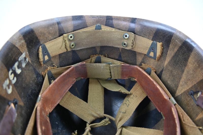 US WW2 M1 Named Helmet Liner