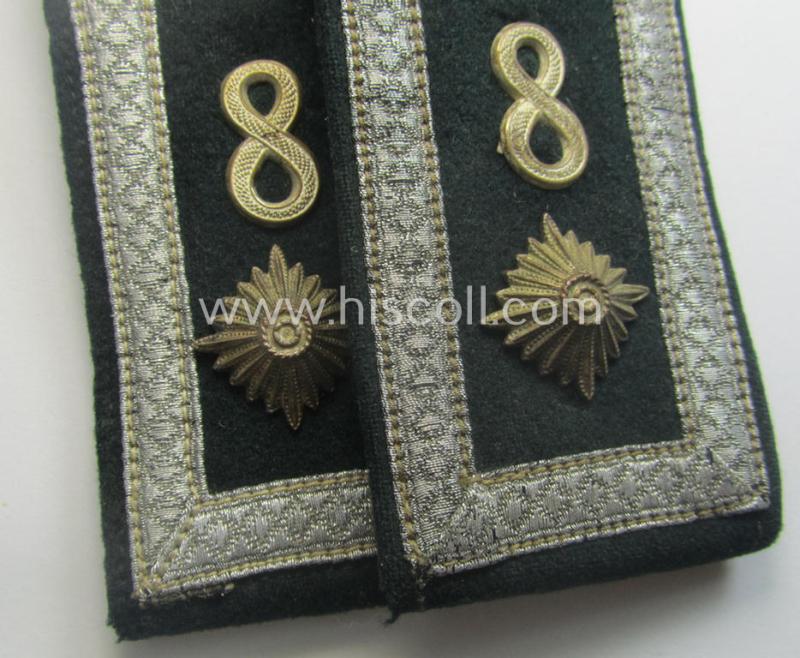 Pair of WH (Heeres), 'cyphered', so-called: 'M36'-pattern and/or pointed-styled (ie. generic-styled!) NCO-type shoulderstraps: 'Feldwebel des Panzerjäger-Abtlgs. 8'
