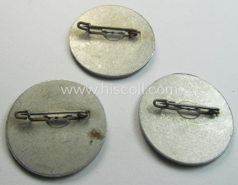 Silver-toned, W.H.W.- (ie. 'Winterhilfswerke'-) related day-badge (ie. 'tinnie') being a non-maker-marked example as was issued to commemorate the: 'WHW'-gathering ie. rally entitled: 'Tag der Wehrmacht - 19 März 1939'