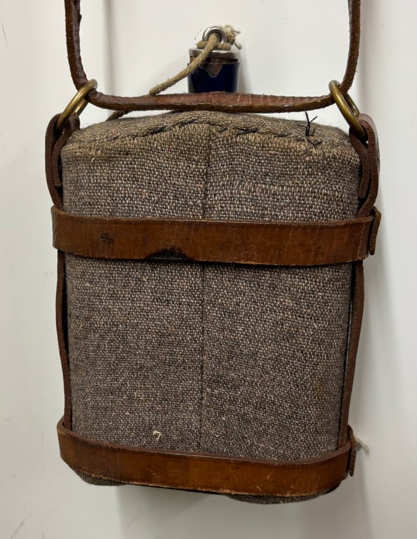 WW1 Dismounted Services Water Bottle with Shoulder Strap-Unit Marked 143 RGA