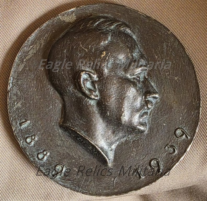Arno Breker Plaque - Chancellery Commemorative/Adolph Hitler  50th Birthday