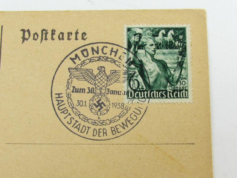 German Postcard München 30-01-1938