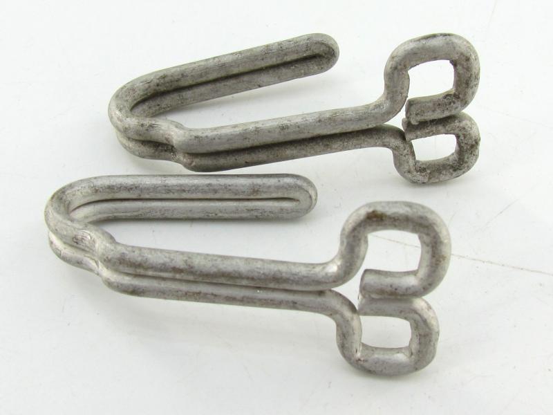 Wehrmacht/SS aluminum belt support hooks for Feldbluse