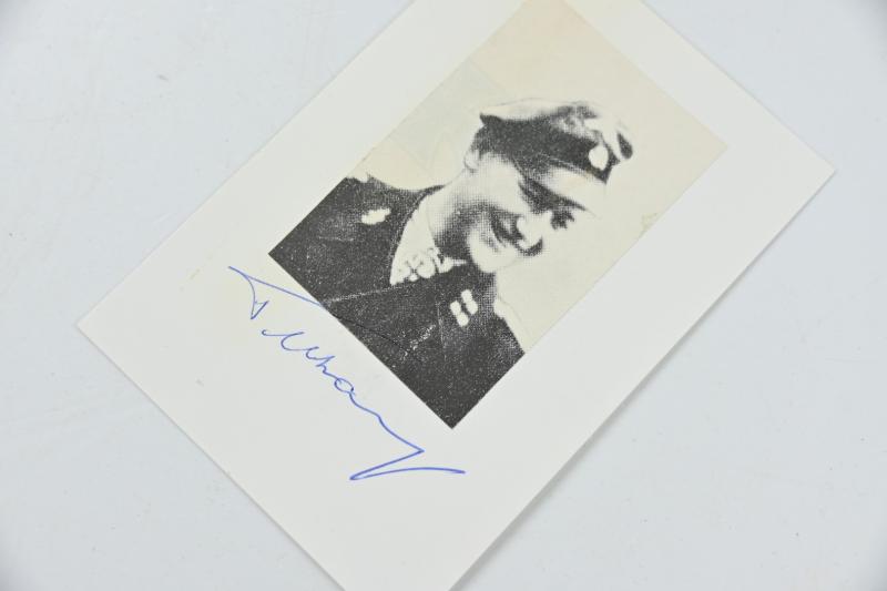 Signature of Waffen-SS Knight's Cross Recipient 'Eberhard Telkamp'
