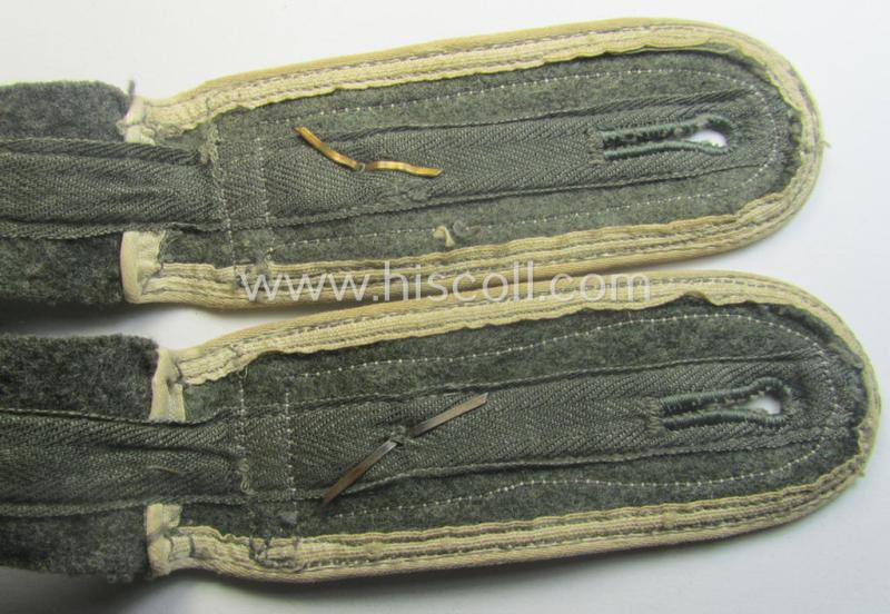 Moderately used pair of typical later-war-period- (ie. 'M44'-pattern) WH (Heeres) NCO-type shoulderstraps as was intended for usage by a: 'Feldwebel eines Infanterie-Rgts.'