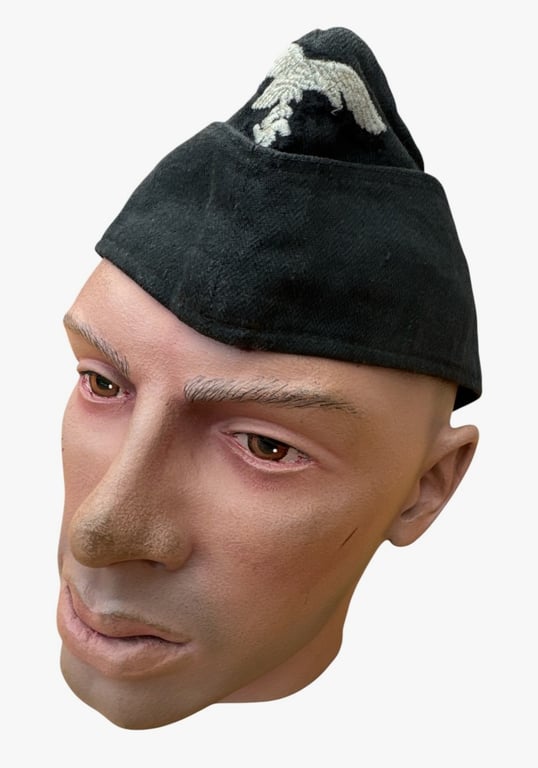 Luftwaffe Black Panzer / Mechanic's Overseas Cap by Carl Halfar