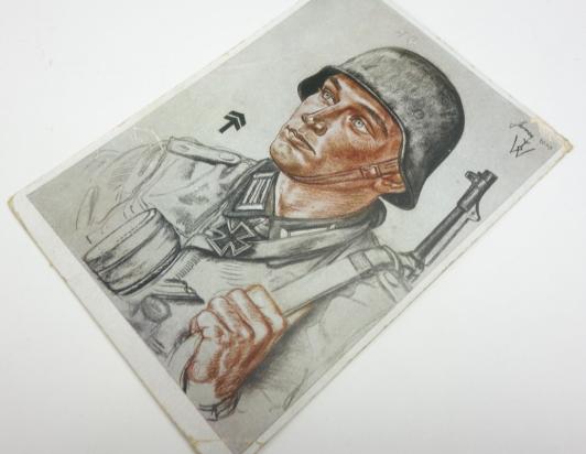 German "Willrich" Type postcard "Oberleutnant Germer"