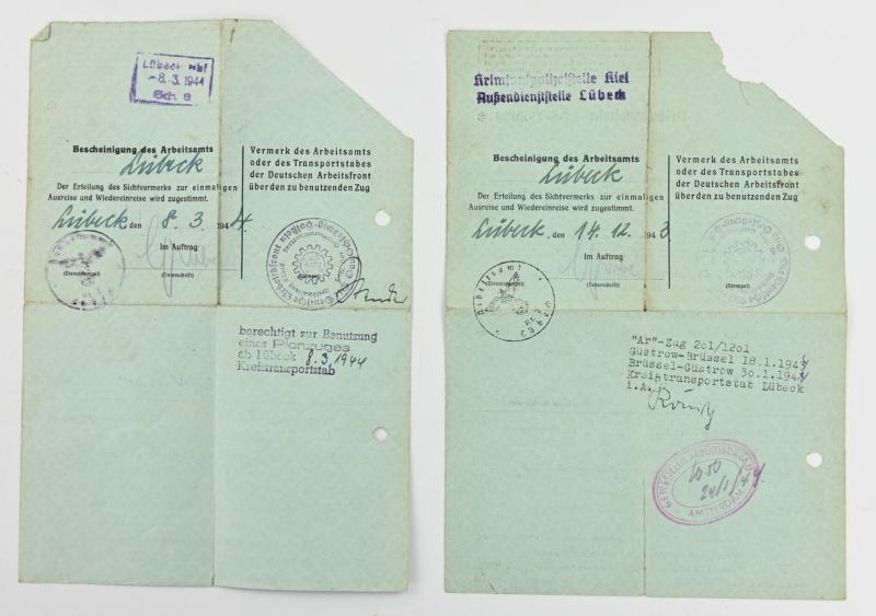 Dutch WW2 Pasport of Johannes Sanders, Labor Worker in Germany