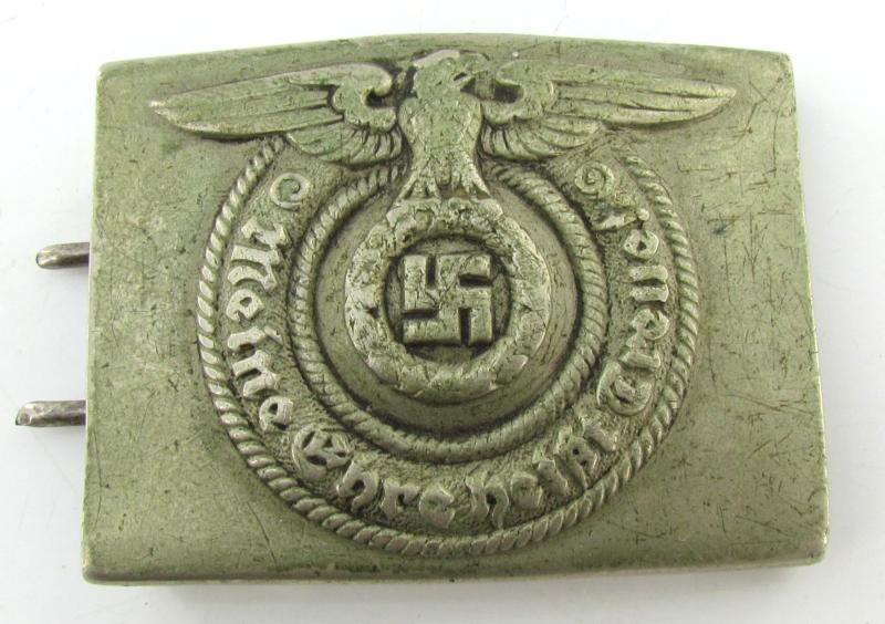 Early Waffen-SS belt buckle in nickel silver by Overhoff (O&C ges. gesch.)