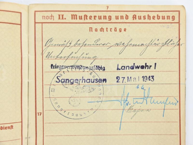 German Wehrpass 'Walter Hahn'