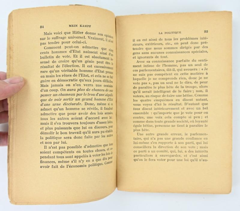 French WW2 Version of Adolf Hitler Mein Kampf 'Mon Combat'