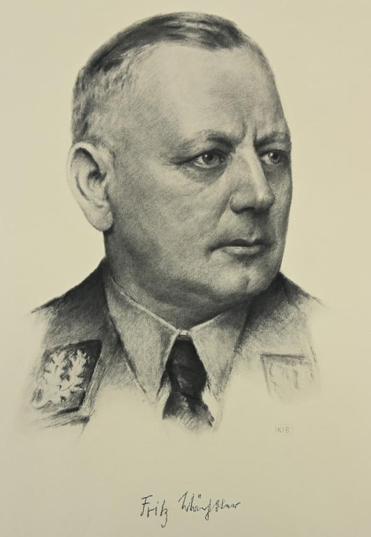 German Portrait Print/Litho of Fritz Wächtler by K.J.Böhringer