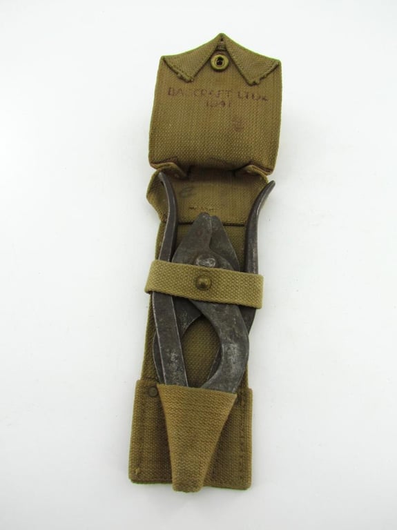 British WWII Wire Cutter in Webbing Cover