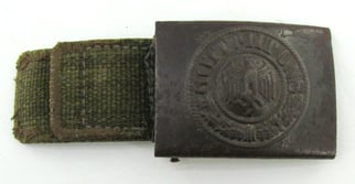 Wehrmacht (Heer) tropical ‘Afrikakorps’ steel belt buckle (...