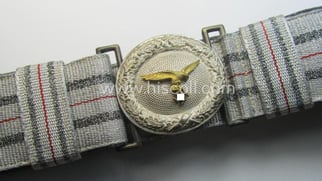 WH (Luftwaffe) 'standard-pattern', officers'-dress-model, 'Buntmetall'-based belt-buckle and accompanying...