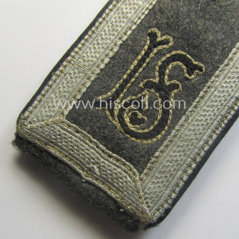 Single, neatly 'cyphered' WH (Luftwaffe), NCO-type shoulderstrap as was specifically intended for usage by an: 'Unterfeldwebel eines Luftschütz-Abtlgs. (mot)'
