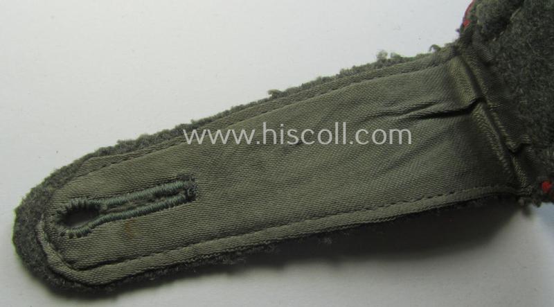 Superb - albeit single! - example of a WH (Heeres), early- (ie. mid-)war period- (ie. 'M40'- ie. 'M43'-pattern) neatly 'cyphered' NCO-type shoulderstrap as was intended for usage by an: 'Uffz. eines Artillerie-Lehr-Abts. o. Rgts.'