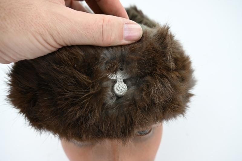 German WH Winter Cap Pelzmutze