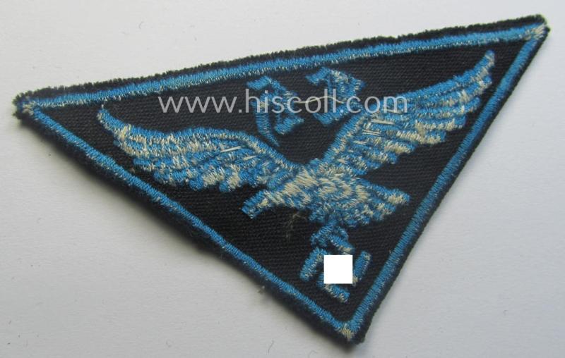 WH (Luftwaffe- ie. Hitlerjugend-) related, machine-embroidered breast-badge (ie. eagle-device) as was specifically intended for usage by a: 'Flakhelfer' (ie. later-war-period, youthfull, anti-aircraft staff-member)