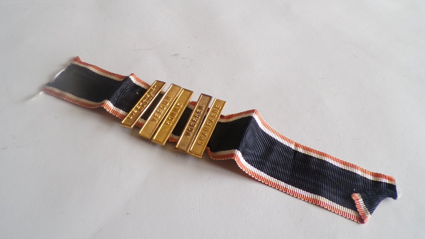 Kyffhäuserbund ribbon with 5 combat clasps