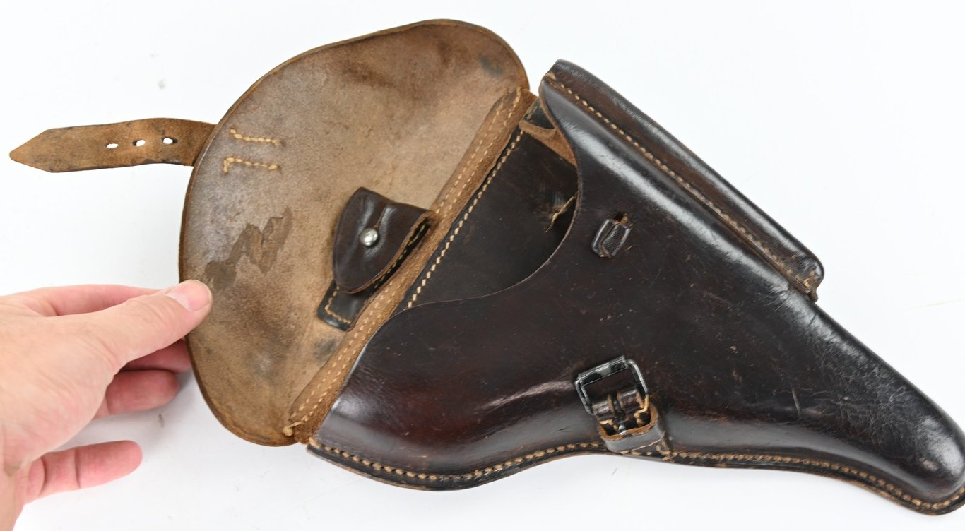 German WH Brown Hardshell P08 Holster 1940
