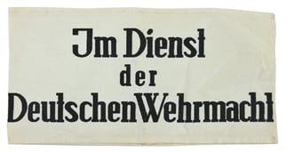 German WH 'Im Dienst der Deutschen Wehrmacht' Armband