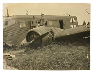 German LW Picture of a Crashed Junkers 52