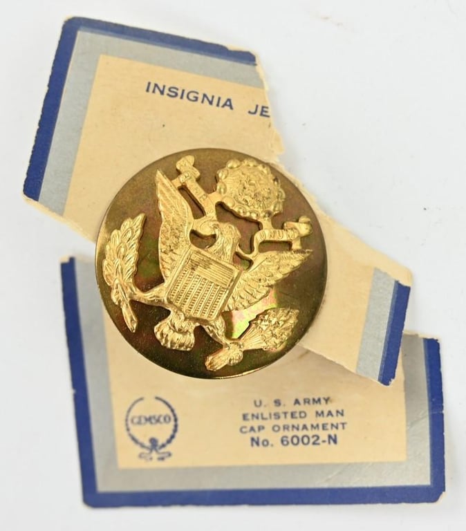 US WW2 EM Visor Cap Insignia