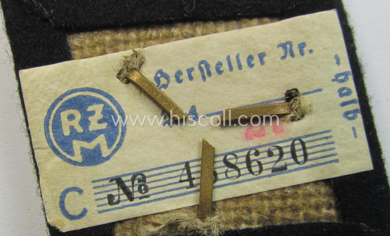 Attractive, bright-silver-toned- and/or: neatly aluminium-based, so-called: 'DAF' (ie. 'Deutsche Arbeitsfront'): 'Werkschar-Raute' (being a very detailed example that still shows its period-attached 'RzM'-etiket)