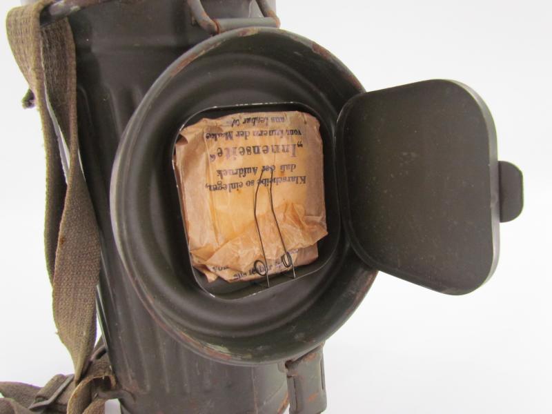 Wehrmacht Gasmask Cannister With Straps