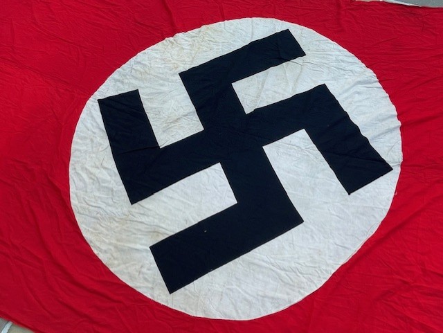 HUGE WWII GERMAN NSDAP PARTY BUILDING BANNER