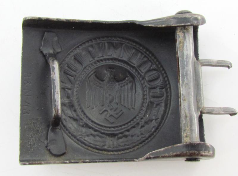 Wehrmacht (Heer) Steel  belt buckle marked B&N 43