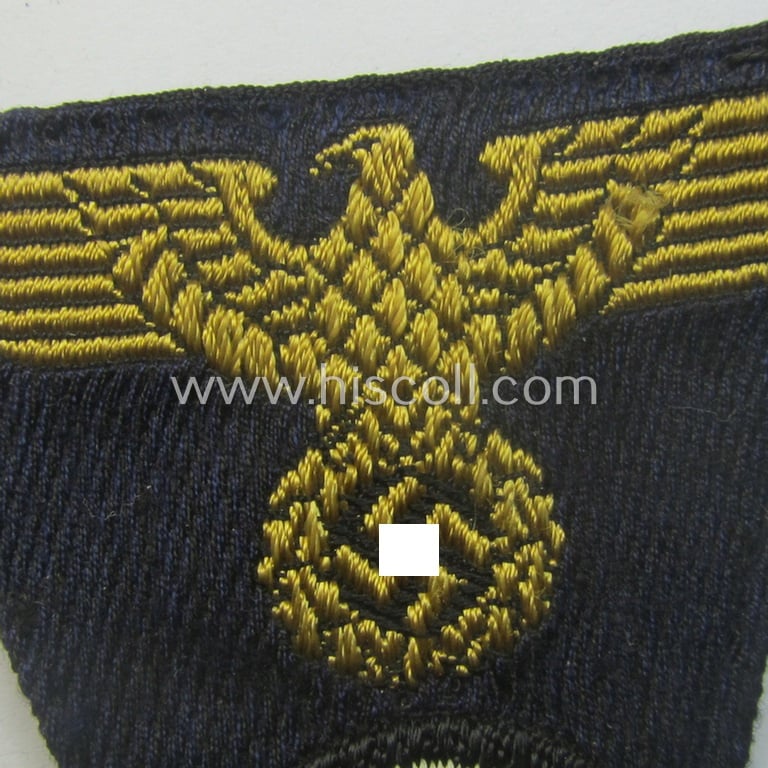 'DRB'- (ie. 'Deutsche Reichsbahn'-) related, trapezoid-shaped side-cap-eagle (ie. 'Mützentrapez') as intended for an official of the: 'Deutsche Reichsbahn'