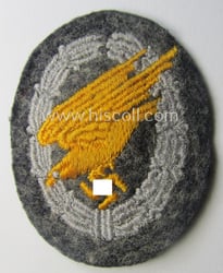 WH (Luftwaffe) 'Fallschirmschützen-Abzeichen in Stoff' (or: cloth-based paratroopers'...