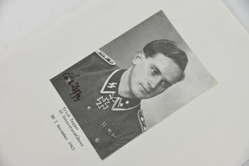 Signature of Waffen-SS KC Recipient 'Erich Zepper'