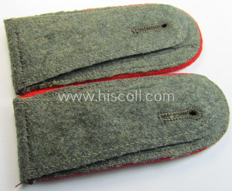 Attractive - and fully matching! - pair of WH (Heeres) early-war-period- (ie. 'M41'- ie. 'M43'-pattern, 'standard-issued', NCO-type shoulderstraps as was intended for an: 'Oberwachtmeister eines (Sturm)Art.-Abts. o. Rgts.'