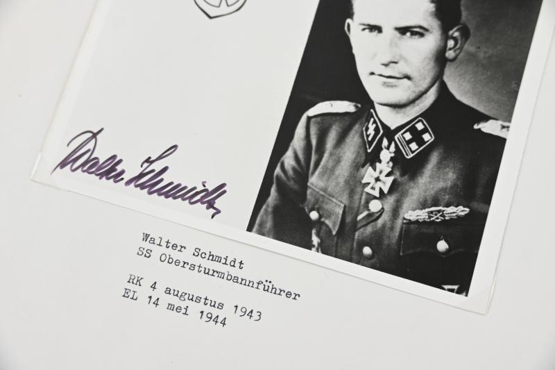 Signature of Waffen-SS KC&OLC Recipient 'Walter Schmidt'
