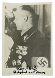 Signature of Hans Baur, Personal Pilot Adolf Hitler