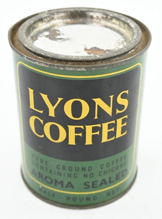 British WW2 Lyons Coffee Tin Can