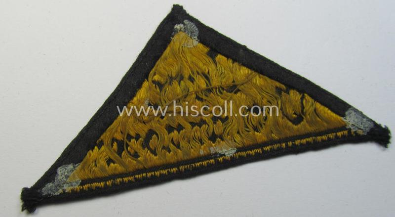 Superb - and truly rarely found! - HJ (ie. 'Hitlerjugend') district-triangle (ie. 'Gebietsdreieck') entitled: 'Nord Osthannover' (being a clearly used- ie. worn example that has lost its 'RzM-etiket' over the years)