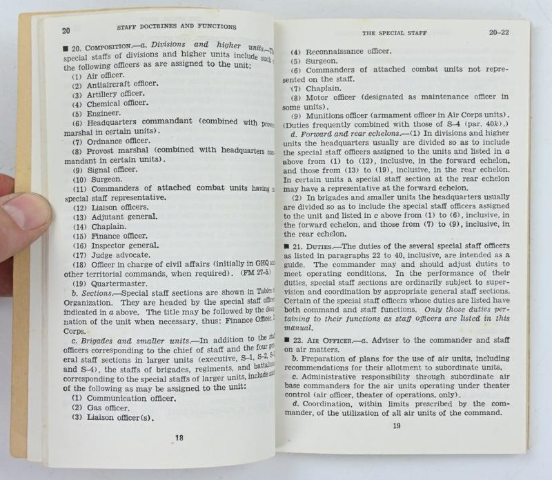 US WW2 FM 101-5 Staff Officer Field Manual