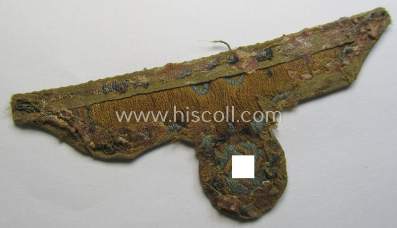 Attractive, WH (Heeres) 'tropical-issue' (ie. DAK or: 'Deutsches Afrika Korps'-related-) breasteagle as executed in neat so-called: 'BeVo'-weave style that comes in a clearly used- (ie. trimmed- and/or pre-confectioned-), condition