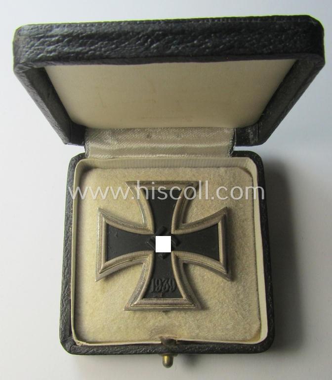 'EK1. Klasse' (ie. Iron Cross 1st class) being an (I deem) mid-war-period produced: '20'- ie. by 'C.F. Zimmermann'-marked) example and that comes complete in its specific etui as issued and/or recently found