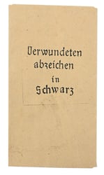 German Wound Badge in Black Paper Pouch
