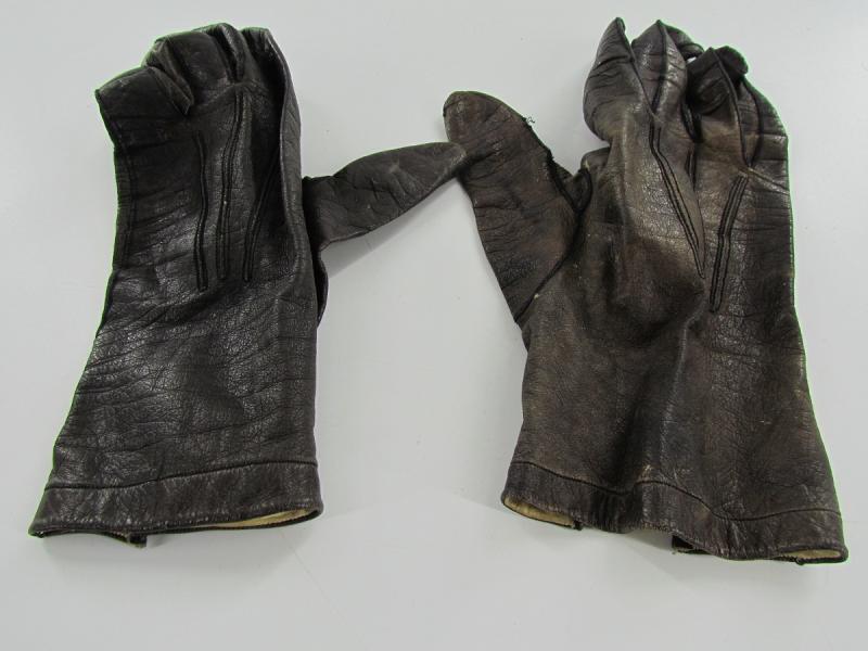 WW1 German Leather Gloves Maker Marked