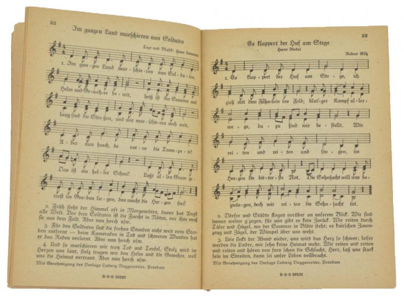 German WH Marching Songs Pocket Book